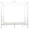 vidaXL Estructura de cama con dosel metal blanco 120x200 cm