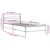 vidaXL Estructura cama madera ingenier&iacute;a metal gris Sonoma 90x200 cm