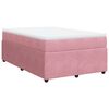 vidaXL Cama box spring con colch&oacute;n terciopelo rosa 120x190 cm