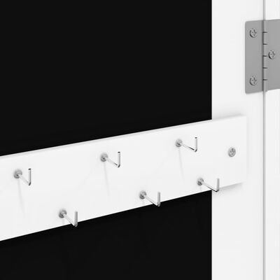 Maison Exclusive Espejo con joyero de pared blanco 37,5x10x106 cm