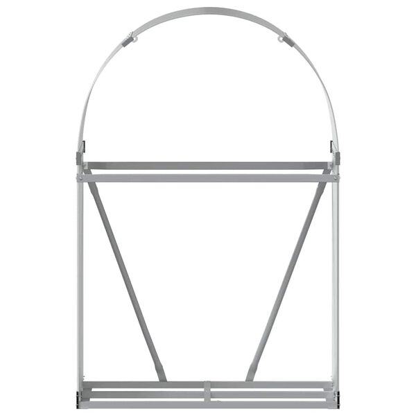 vidaXL Le&ntilde;ero de acero galvanizado gris claro 80x45x120 cm