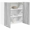 vidaXL Mueble colgante con almacenamiento Gris Sonoma 80 x 31 x 80 cm