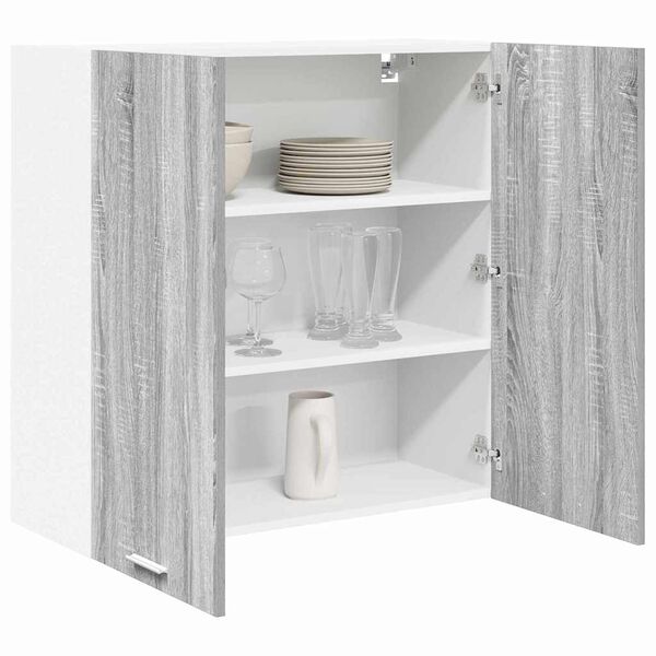 vidaXL Mueble colgante con almacenamiento Gris Sonoma 80 x 31 x 80 cm