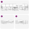vidaXL Conjunto de sof&aacute;s de exterior 7 pcs Gris Natural y Claro