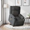 vidaXL Sillón de masaje eléctrico reclinable elevable tela gris oscuro