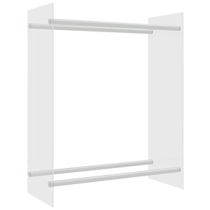 vidaXL Le&ntilde;ero de vidrio templado transparente 80x35x100 cm