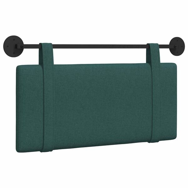 vidaXL Cabecera Colgante Liso Verde oscuro 100 x 55 x 5 cm tela