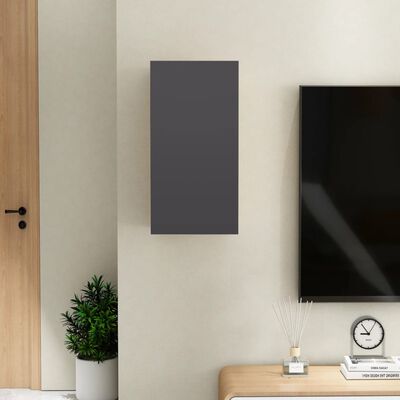 vidaXL Mueble para TV de madera contrachapada gris 30,5x30x60 cm