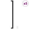 vidaXL Tiradores para armarios 5 uds acero inoxidable negro 480 mm