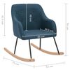 vidaXL Silla mecedora de tela azul