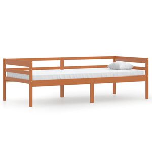 vidaXL Estructura cama sin colch&oacute;n madera pino marr&oacute;n miel 90x200 cm