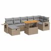 vidaXL Set sof&aacute;s jard&iacute;n y cojines 5 pzas rat&aacute;n sint&eacute;tico acacia beige
