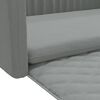 vidaXL Cama de maletero coche para perros aspecto lino gris 90x60 cm