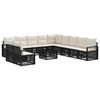 vidaXL Conjunto de sof&aacute;s de jard&iacute;n 12 pcs Negro rat&aacute;n sint&eacute;tico