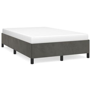 vidaXL Estructura de cama sin colch&oacute;n terciopelo gris oscuro 120x200cm