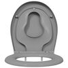 vidaXL Asiento de WC Gris 44,5 x 37,3 x 4,3 cm Duroplast