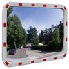 vidaXL Espejo de tr&aacute;fico convexo rectangular con reflectores 60 x 80cm