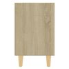 vidaXL Mesitas de noche 2 uds con patas madera roble Sonoma 40x30x50cm