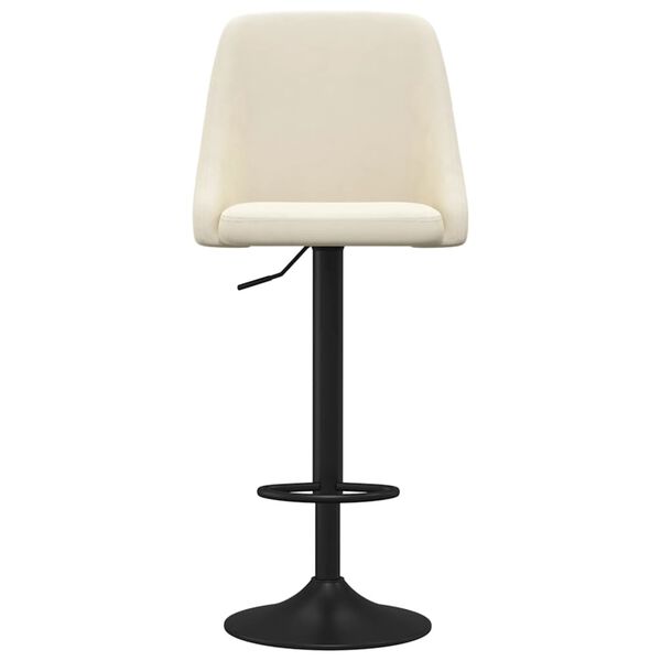 vidaXL Taburetes de cocina 2 unidades terciopelo color crema