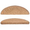 vidaXL Felpudos para escaleras (10 unidades, 56 x 17 x 3 cm, beige, semicirculares)