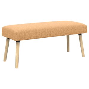 vidaXL Banco Liso Beige 110 x 40 x 46 cm Boucl&eacute;