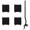 vidaXL Ruedas para muebles (4 unidades, con elevador, 13,5 x 13,5 x 6 cm, acero, 1300 kg)