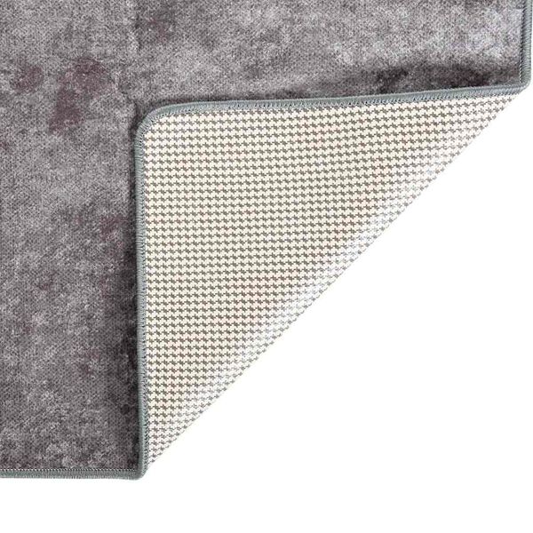 vidaXL Alfombra lavable gris 400x300 cm
