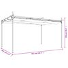 vidaXL Pérgola con cubierta retráctil color crema 395x292x230 cm