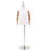 vidaXL Maniqu&iacute; Ajustable de 120-150 cm con Base Unisex PP Blanco