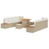 vidaXL Conjunto de sof&aacute;s de jard&iacute;n con coj&iacute;n 11 pcs Beige y Crema