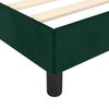 vidaXL Estructura de cama sin colch&oacute;n terciopelo verde oscuro 80x200cm