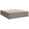 vidaXL Cama box spring con colch&oacute;n tela gris taupe 200x200 cm
