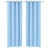 vidaXL Cortinas opacas 2 piezas con ojales de metal 135x175cm turquesa