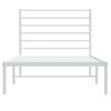 vidaXL Estructura cama sin colch&oacute;n con cabecero metal blanco 100x190cm