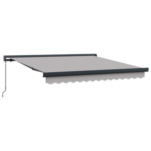 vidaXL Toldo Retr&aacute;ctil Gris Claro 300 x 250 cm Tela y Metal