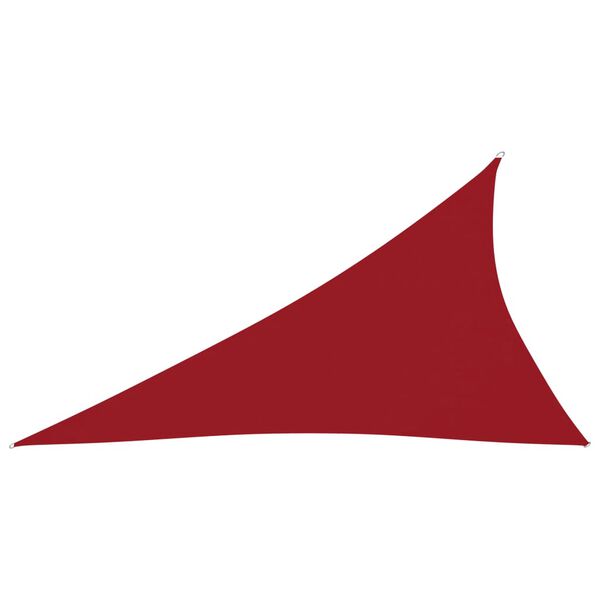 vidaXL Toldo de vela triangular tela Oxford rojo 4x5x6,4 m