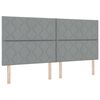 vidaXL Cama tipo Box Spring con colch&oacute;n Gris Claro 200 x 200 cm tela