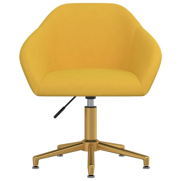 vidaXL Sillas de comedor giratorias 6 uds terciopelo amarillo
