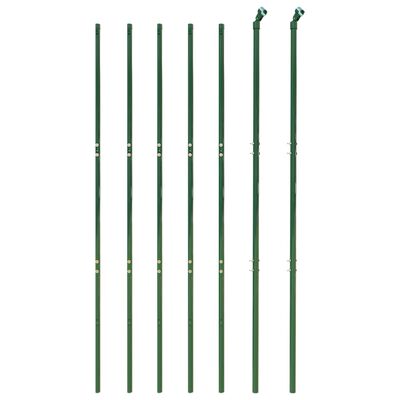 vidaXL Cerca de alambre de acero galvanizado verde 1,4x10 m