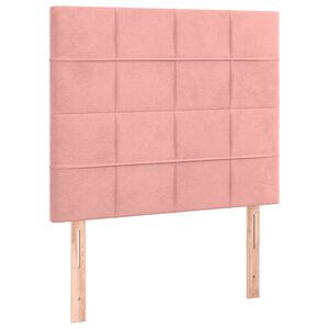 vidaXL Cabecero de cama rosa 80x5x118/128 cm Terciopelo