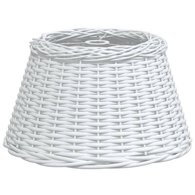 vidaXL Pantalla para lámpara de techo mimbre blanco Ø50x30 cm