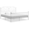 vidaXL Estructura de cama sin colch&oacute;n metal blanco 200x200 cm