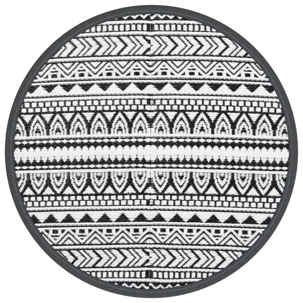 vidaXL Alfombra de exterior ARAKIL negra Ø160 cm PP
