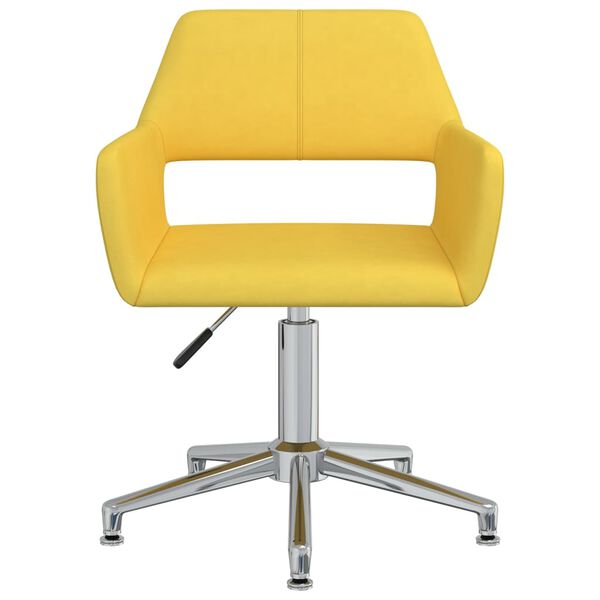 vidaXL Sillas de comedor giratorias 2 unidades tela amarillo