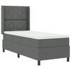 vidaXL Cama tipo Box Spring con colch&oacute;n Gris oscuro 90 x 190 cm tela