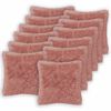 vidaXL Funda de almohada 12 pcs HEERLEN Rosa 45 x 45 cm Fleece PV