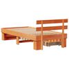 vidaXL Estructura de cama con cabecera Marr&oacute;n cera 100 x 200 cm