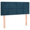 vidaXL Cama box spring colch&oacute;n y LED terciopelo azul oscuro 90x200 cm