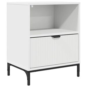 vidaXL Armario de Noche Blanco 49 x 36 x 61 cm Madera contrachapada