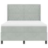 vidaXL Cama tipo Box Spring Gris Claro 140 x 200 cm Terciopelo